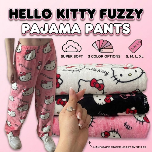 Hello kitty schwarz fleece - hello,